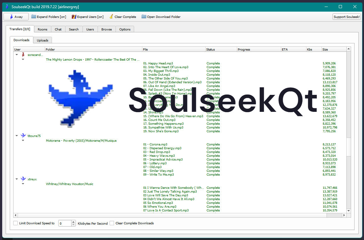 What is Soulseek?, Soulseek Downloads